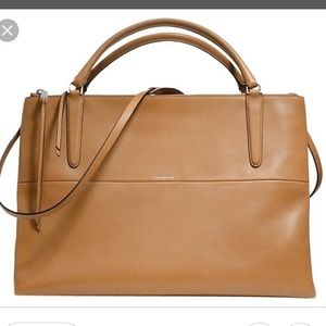Coach Large Borough in Camel Glove Leather